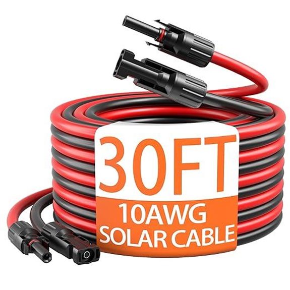10AWG Solar Extension Cable with Connectors (60FT)