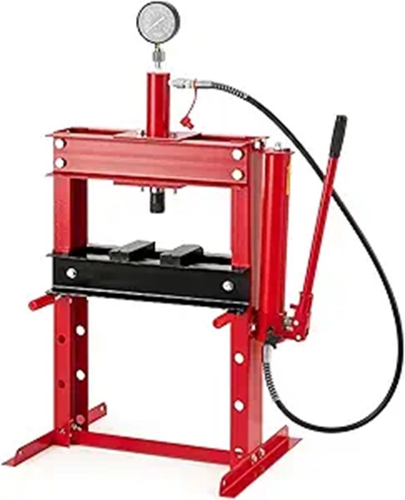 Hydraulic Press with Pressure Gauge 10 Ton