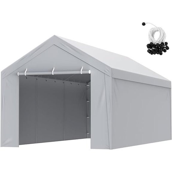 VEVOR 10x20 ft Carport Canopy with Side Wall