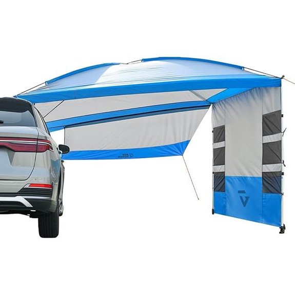 JOYTUTUS 11.5FT Vehicle Awning with Sides and Storage