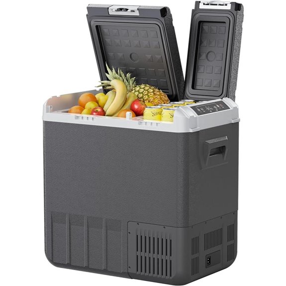 12V Car Refrigerator 58QT Dual Zone Cooler