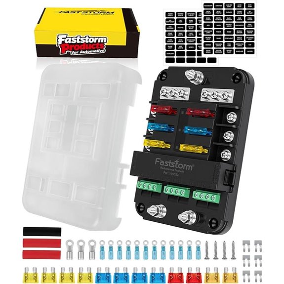 12V Fuse Block with Relay and LED Indicator