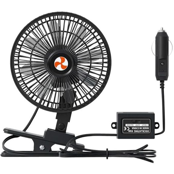 12V Portable Oscillating Car Fan
