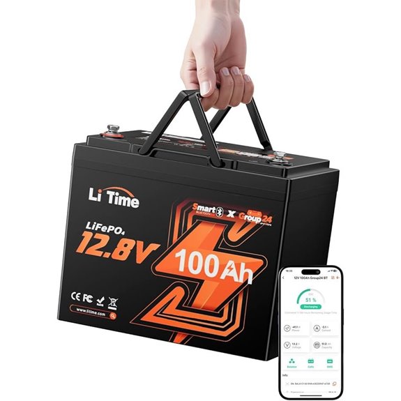 LiTime 12V 100Ah Bluetooth LiFePO4 Battery