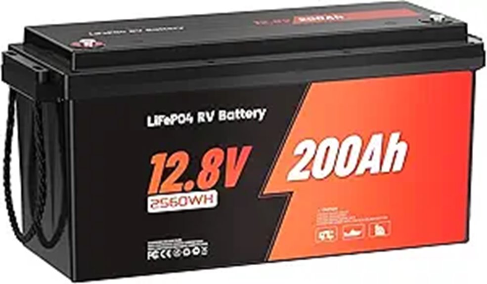 12V 200Ah LiFePO4 Battery with BMS and 10-Year Lifespan