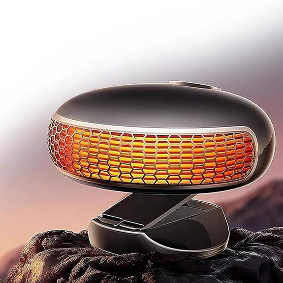 12V Car Heater & Cooler Fan with Rotatable Defrost