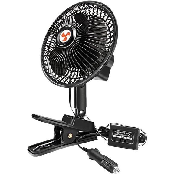 12V Portable Car Fan with 360° Ventilation