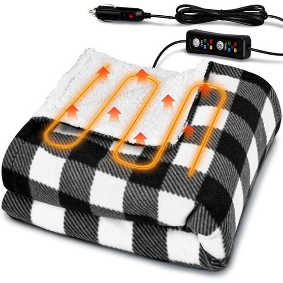 12V Car Heated Blanket with 4 Settings