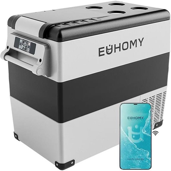 EUHOMY 12V Car Refrigerator 59QT Portable Cooler