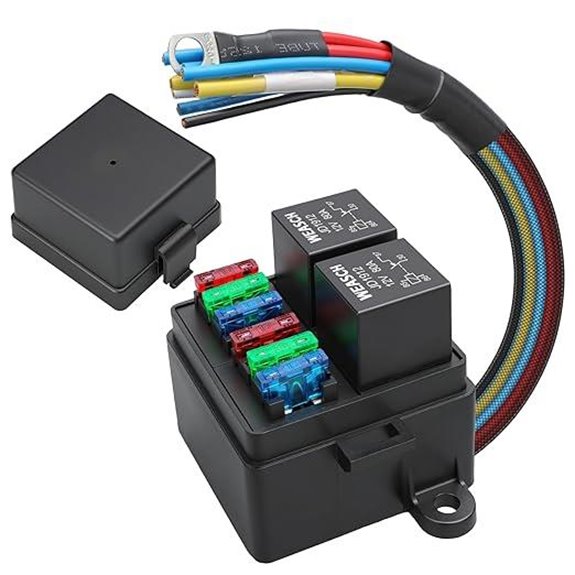 12V Fuse Relay Box Kit with Relays and Fuses