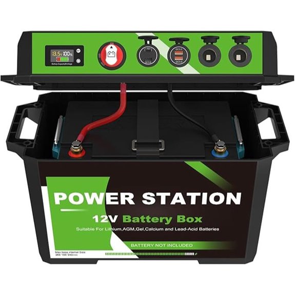Waterproof 12V Battery Box with USB & Anderson Plug