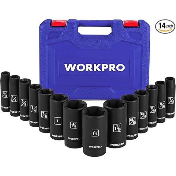 WORKPRO 14-Piece Impact Socket Set with Storage