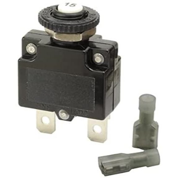 Fastronix 15 Amp Push Button Manual Reset Circuit Breaker Panel Mount Kit