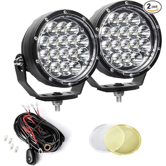 EXZEIT 160W Offroad Fog Lights with Covers