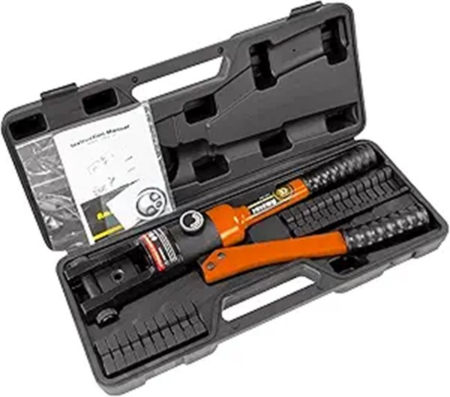 AMZCNC 16 Ton Hydraulic Wire Crimper with Dies