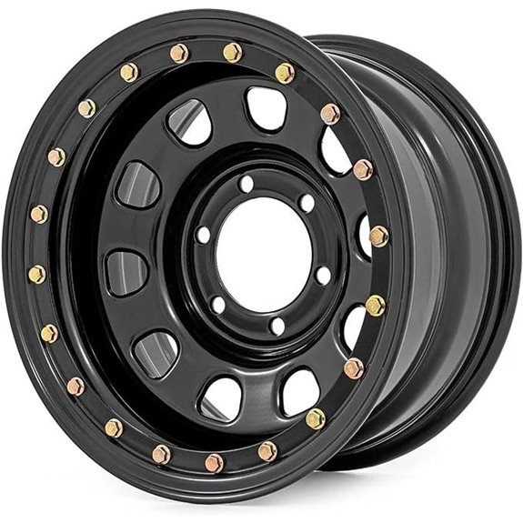 Rough Country 17x9 Black Steel Beadlock Wheel