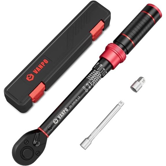 VANPO 1/4 Drive Click Torque Wrench Set