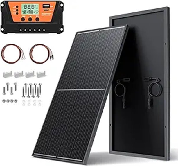200W Monocrystalline Solar Panel Kit with PWM Controller