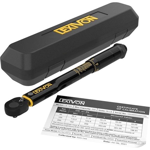 LEXIVON 1/4-Inch Torque Wrench 20–200 in-lb