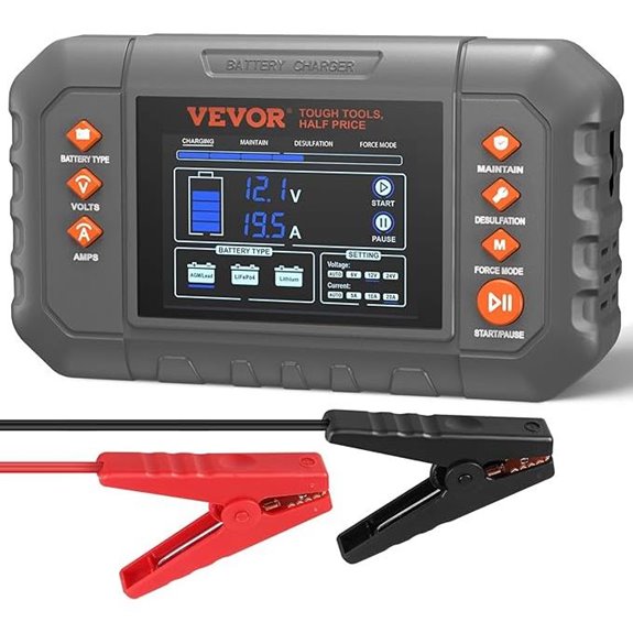 VEVOR 20-Amp Battery Charger with LCD Display