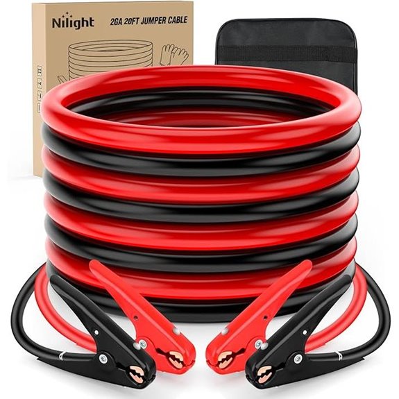 Nilight 20ft Car Jumper Cables with Carrying Bag