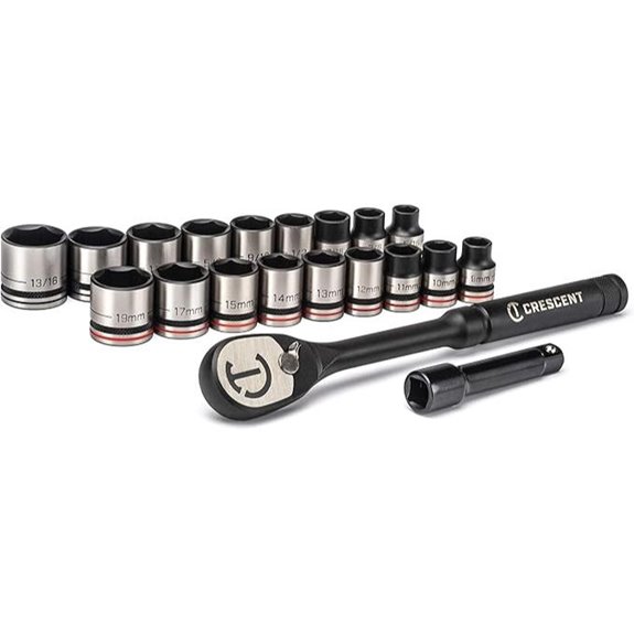 Crescent 20-Piece SAE/Metric Mechanics Tool Set