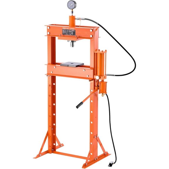 VEVOR Hydraulic Shop Press 20T Adjustable Pneumatic