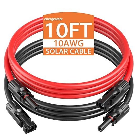 10AWG Solar Extension Cable Kit (20FT Red & Black)