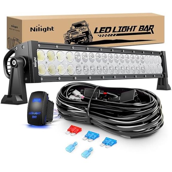 Nilight 22Inch 120W LED Light Bar with Wiring Kit