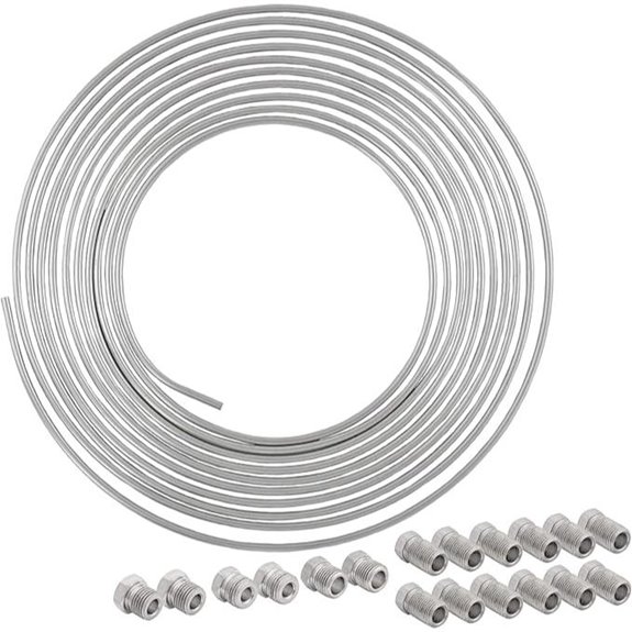 4LIFETIMELINES 25ft Stainless Steel Brake Line Kit