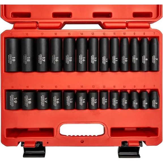 Neiko 3/8” Drive Impact Socket Set 26 Pieces