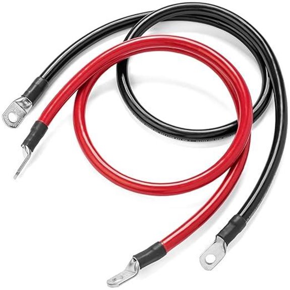 Spartan Power 2ft 2-Gauge Battery Cable Set