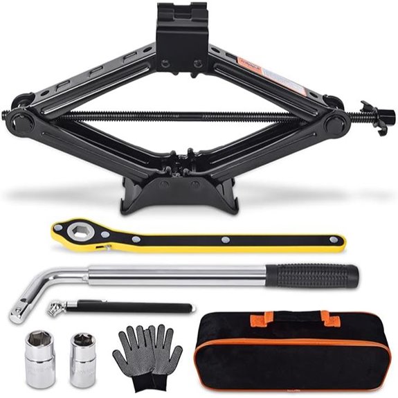 Scissor Car Jack 2 Ton Tire Changing Kit