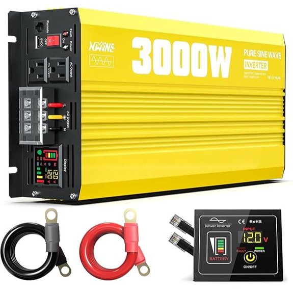 XWJNE 3000W Pure Sine Wave Power Inverter