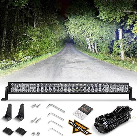 Auxbeam 32 180W LED Light Bar with Wiring Harness
