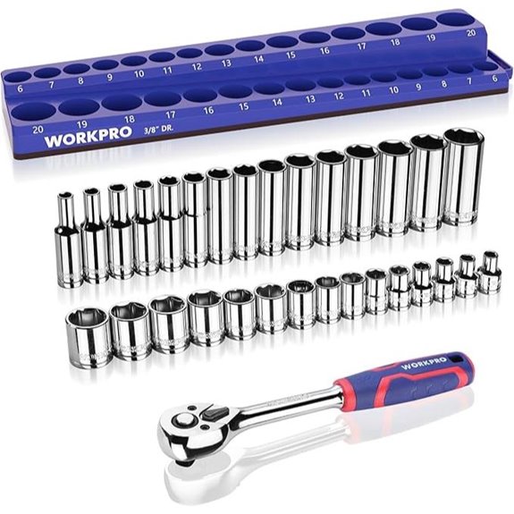 WORKPRO 32-Piece 3/8-Inch Drive Socket Set
