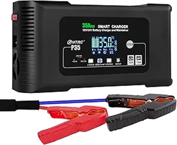 HTRC 35-Amp Smart Car Battery Charger and Maintainer