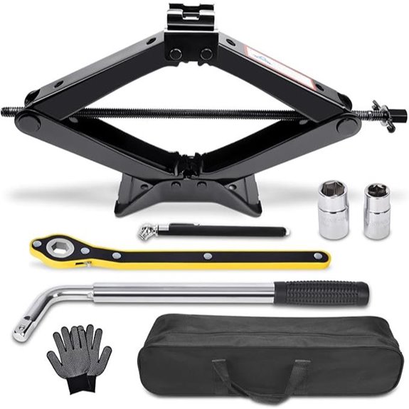 Scissor Car Jack 3 Ton Tire Changing Kit