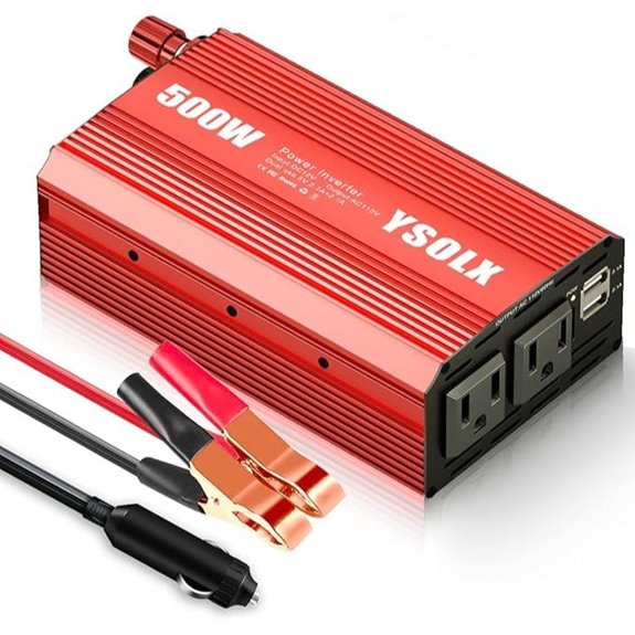 YSOLX 500W Car Power Inverter with Dual USB and AC