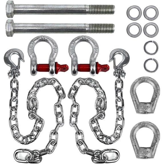 RULLINE Trailer Safety Chains Kit for 5th Wheel