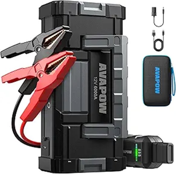 AVAPOW 6000A Car Jump Starter with USB & LED