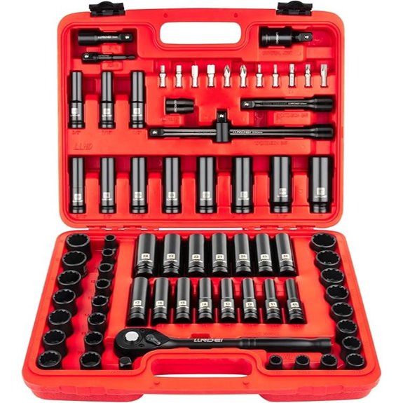 LLNDEI 72-Piece 1/2-Inch Drive Socket Set