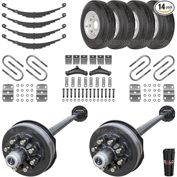 Rockwell American 7,000 lb Electric Brake Trailer Axle Kit