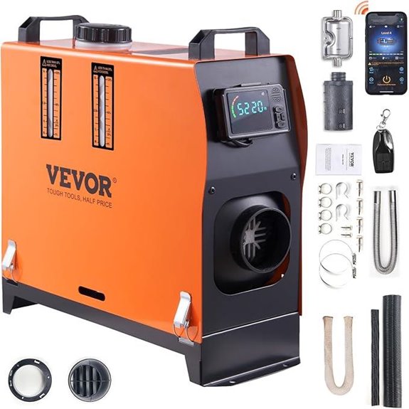 VEVOR 8KW Diesel Air Heater with Bluetooth Control