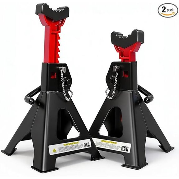 3 Ton Adjustable Jack Stands with Locking Pair