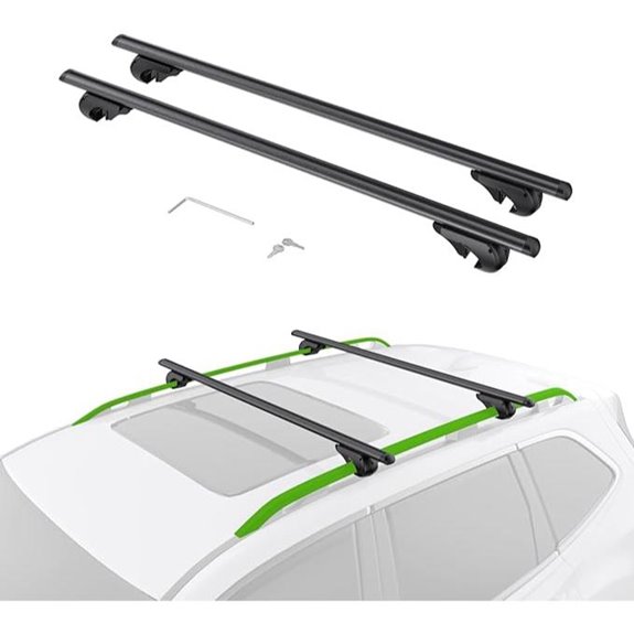 Adjustable Aluminum Roof Rack Cross Bars for Raised Rails
