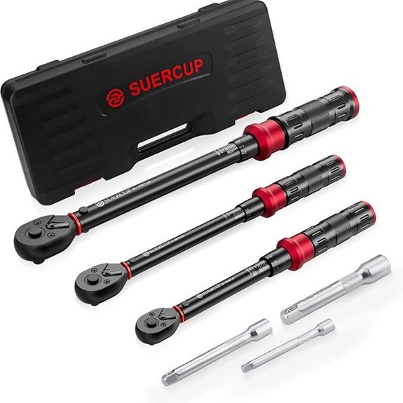 3-Piece Adjustable Click Torque Wrench Set