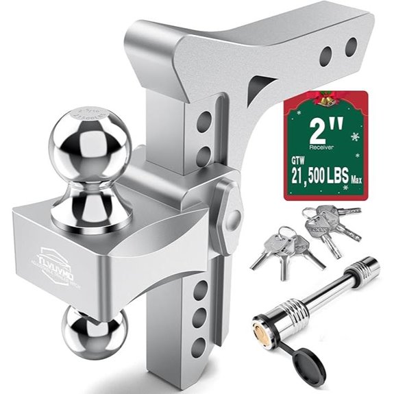 Drop Hitch Adjustable Trailer Hitch with Locks