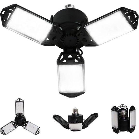 LED Garage Light with Adjustable Panels