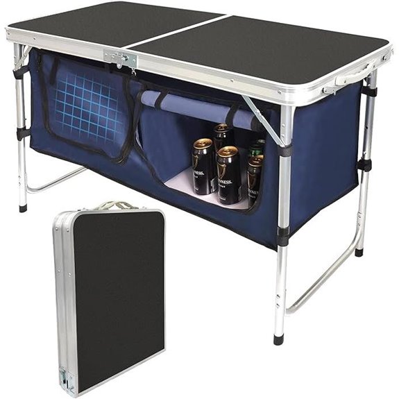 adjustable lightweight storage table